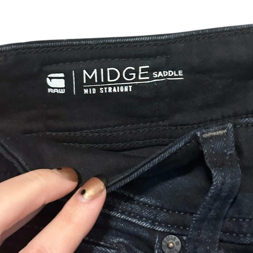 G-Star Raw MIDGE SADDLE STRAIGHT JEANS Size 24 - Picture 4 of 7